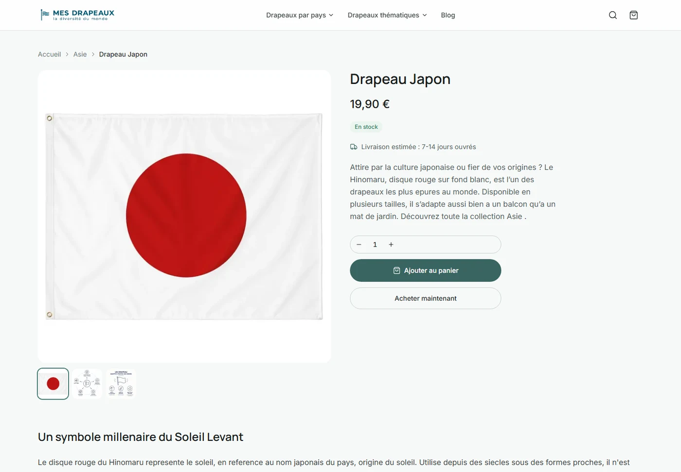 Détail de l’interface Mes Drapeaux